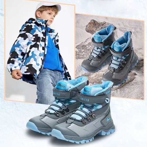Immagine di Stivali da trekking per bambini ragazzi ragazze Outdoor Walking Climbing Sneaker comode scarpe da neve stivaletto antiscivolo suola con fibbia in acciaio