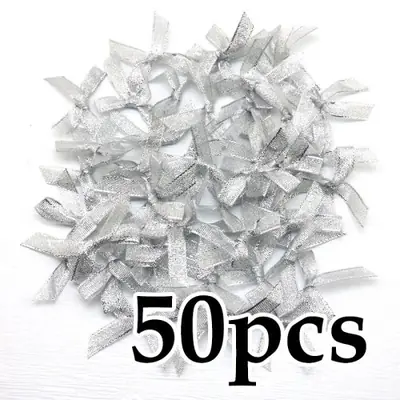 Image de Nœuds de Ruban Satinés 4x4 cm - 50 Pièces
