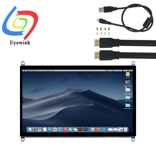 Bild von Raspberry Pi-Bildschirm 10,1 Zoll Touchscreen 1024*600 HDMI-Display für Raspberry Pi 5/4/3B/B+ Win11/10/8