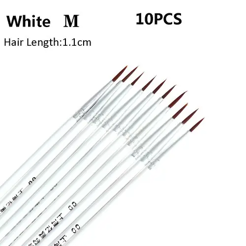 Image de Pinceaux Acrylique Fin - Lot de 10