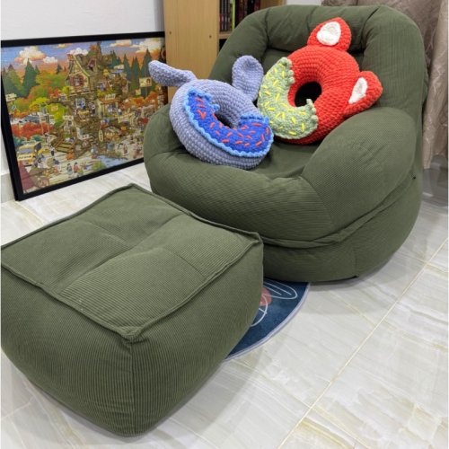 Zdjęcie Sofa leniucha, nowość, popularna w internecie, tatami, do małego mieszkania, sypialni, salonu, na balkon, jednoosobowa sofa rozkładana z oparciem.