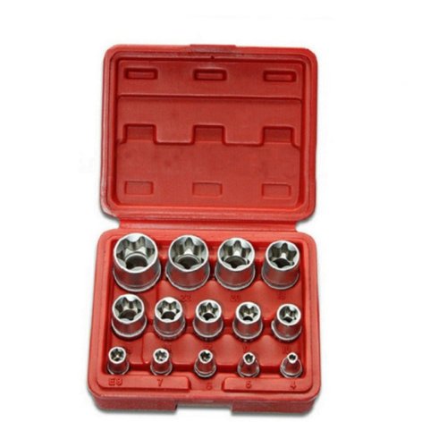 Image of 4/5/14PCS Female E Star Torx Socket Set E4-E24 E-Torx External Hex Socket Insert Nut