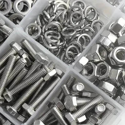 Image de Jeu de Boulons Hexagonaux Inox - 240 Pièces