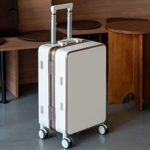 Zdjęcie Nowa, Wysokiej Jakości Walizka Podręczna 20 Cali z Ulepszoną Aluminiową Ramą i Zamkiem TSA – Materiał ABS+PC, Wytrzymała i Lekka