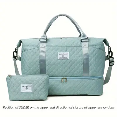 Image de Sac de Voyage 2-en-1 avec Compartiment Chaussures & Pochette Cosmétiques