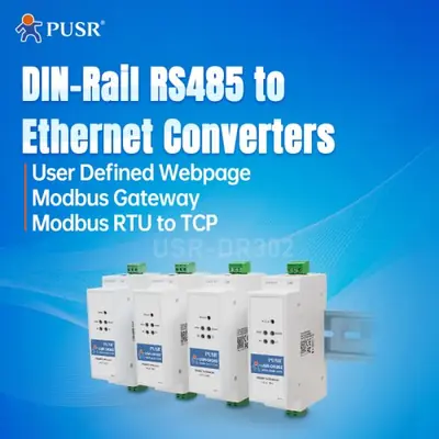 Image de Passerelle Modbus RTU vers TCP - Convertisseur RS485/Ethernet USR-DR302