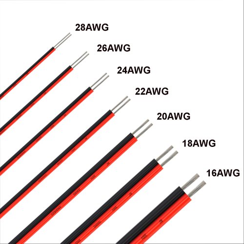 Zdjęcie 2-pinowe przewody elektryczne 12V JST Złącze Kabel 2-żyłowy Czerwony Czarny Płaski Kabel Do COB LED Strip Lamp Bulb Light Głośniki samochodowe