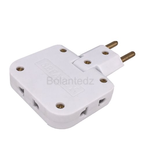 Afbeelding van EU-stekker 3 stopcontacten Stekkerdoos Multiprise 1 Converteren 3 verlengstuk stopcontact 180 °   Roterende vervullingsaansluiting AC-adapter