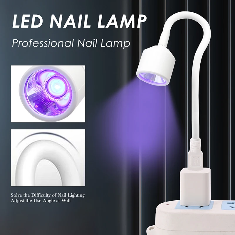 Bild von Faltbare UV-LED-Nagellampe mit USB-Anschluss – Schnelle Aushärtung für Nagelgel, Maniküre-Werkzeug für zu Hause und unterwegs