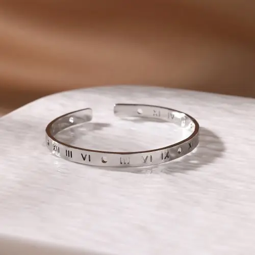 Image de bracelets réglables pour femmes bracelet en acier inoxydable étanche couleur or luxe couple bijoux manchette pulseras mujer