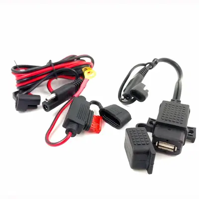 Image de Chargeur USB étanche pour moto - Adaptateur SAE vers USB