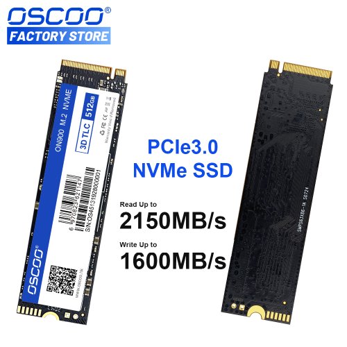 Immagine di SSD NVMe M.2 2280 da 256 GB e 512 GB - Unità a Stato Solido Interna PCIe 3.0 x4 con Tecnologia 3D TLC per Laptop e Desktop - Prezzo di Fabbrica