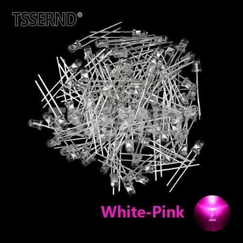100 Stück Weiß-Rosa