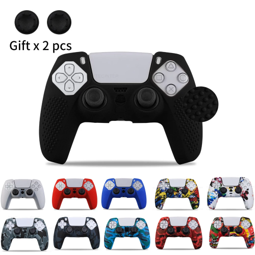 Afbeelding van Siliconen Beschermhoes voor PlayStation 5 Controller met Rubberen Duimgrepen en Joystick Caps – Compleet Accessoire Set voor PS5