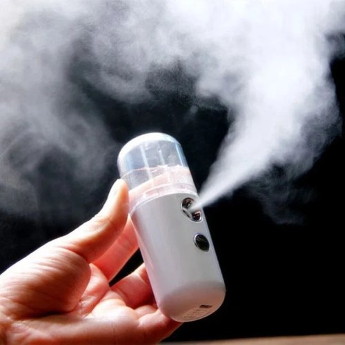 Zdjęcie Naturalny Mini Rozpylacz Nano Mgła USB 30ml – Przenośny Nawilżacz Powietrza i Spray do Twarzy z Ekstraktami Roślinnymi