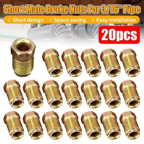Afbeelding van Koperen Rempijp Schroefmoeren - Hoge Kwaliteit 10mm x 1mm