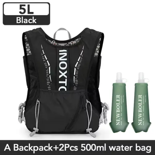 Paquetes y agua bolsa