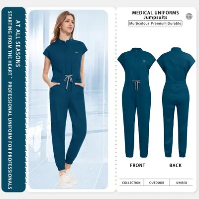 Image de Blouse Médicale Femme - Uniforme Clinique Élégant & Pratique