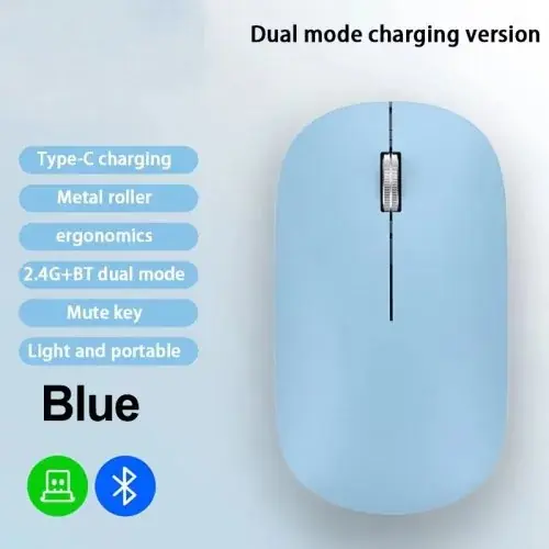 Image de Souris Bluetooth Silencieuse Rechargeable 2.4G Ergonomique
