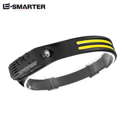 Image de Lampe Frontale LED Rechargeable avec Capteur - 5 Modes d'Éclairage