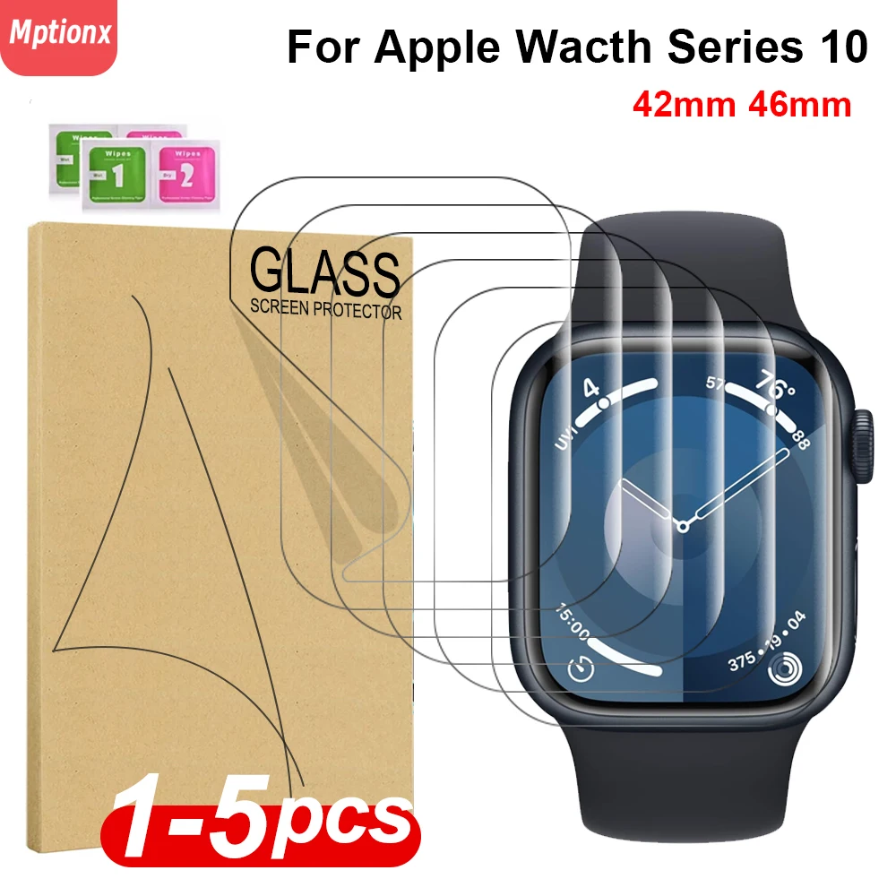 Imagen de Película Protectora de Pantalla para Apple Watch Series 10, 46mm y 42mm, TPU Suave con Hidrogel HD Transparente, Accesorio de Protección para iWatch 10