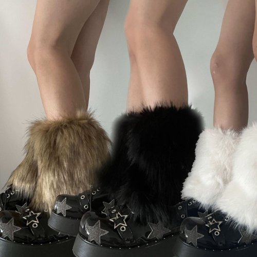 Immagine di Copristivali In Peluche Caldi e Morbidi - Stile Y2K
