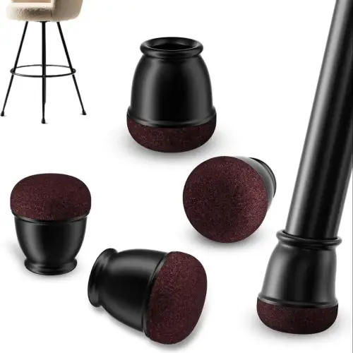 Image de Protège-pieds de chaise en silicone avec feutre épais
