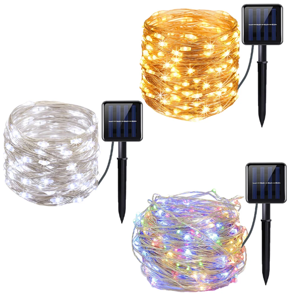 Zonnepanelen LED Kerstverlichting 7m, 12m, 22m, 32m - Waterdichte Tuin- en Buitenverlichting voor Feesten, Huwelijken, Terrassen en Straatdecoratie
