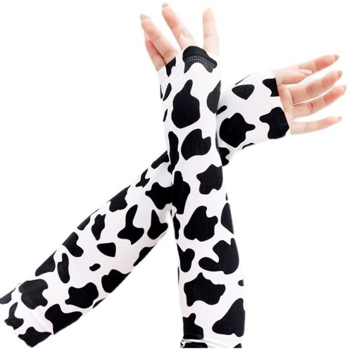 Image de Manchons UV Motif Vache - Protection Solaire Élégante