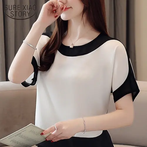 Image de Blouse Femme en Mousseline de Soie - Style Décontracté 2025