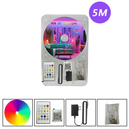 Immagine di Striscia LED RGB 24V con Sincronizzazione Musicale - Decorazione Domestica