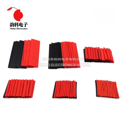 Bild von Schrumpfschlauch-Set – 127-teilig in Rot & Schwarz