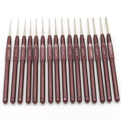Image de Lot de 16 Crochets en Plastique - Tailles 0.5mm à 2.5mm