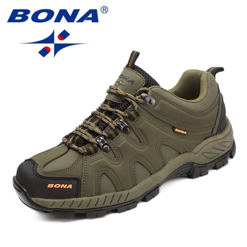 Afbeelding van BONA Nieuwe Collectie Klassiekers Stijl Heren Wandelschoenen Lace Up Heren Sportschoenen Outdoor Jogging Trekking Sneakers
