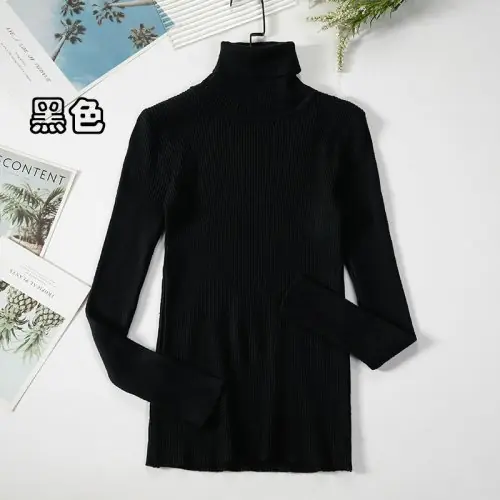 Image de Pull Col Roulé Femme Noir - Hiver 2026