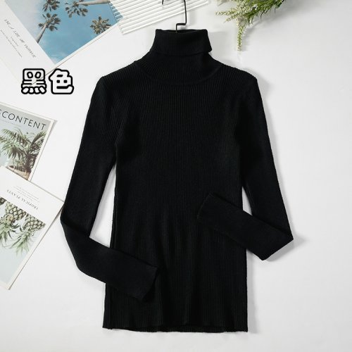 Image de Pull Col Roulé Femme Noir - Hiver 2026