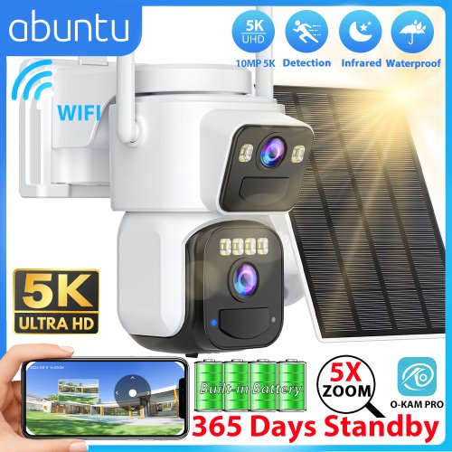Imagen de Cámara Solar 5K con Doble Pantalla y WiFi - Seguridad Exterior 24/7