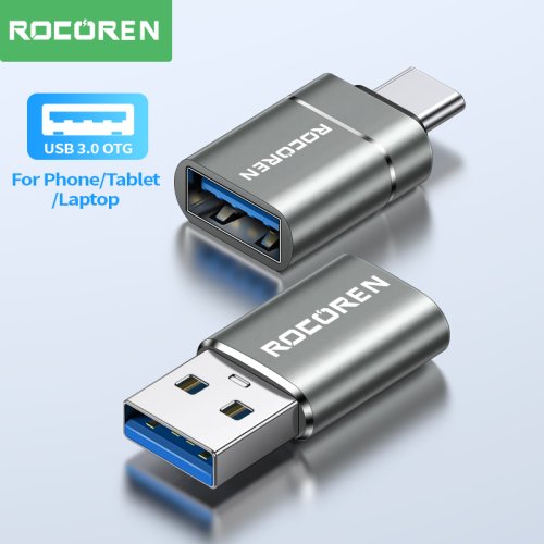 Rocoren USB Tipo C OTG Adattatore USB C Maschio a USB 3.0 Femmina Convertitori di cavi per MacBook Samsung S22 S20 Xiaomi 5Gbps Tipo-c OTG