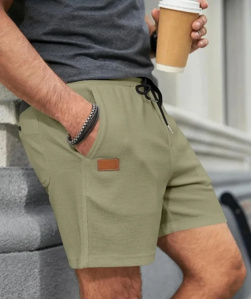Bild von Herren Casual Shorts – Atmungsaktive Sportshorts in Reiner Farbe für Outdoor-Training, Joggen und Fitness