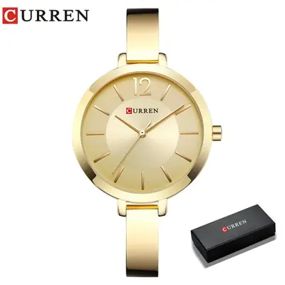 Image de Montre Femme Ultra Mince en Acier Inoxydable - Élégante & Romantique