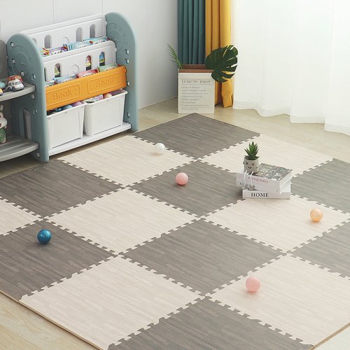 Image de Tapis Puzzle Bois 30x30cm - Jeu & Décoration