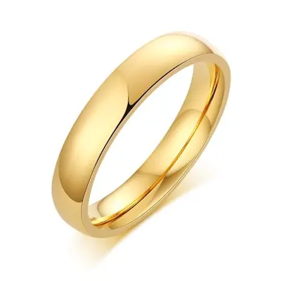 Image de Bagues de Mariage Dorées - Couple - Acier Inoxydable