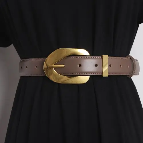 Image de Ceinture Corset Cuir Véritable Femme - Style Élégant & Séduisant