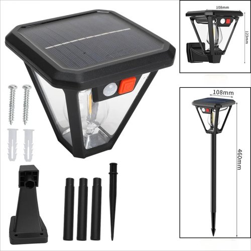 Imagen de Luz Solar LED con Sensor de Movimiento para Exteriores, Impermeable y Multifuncional para Jardín, Patio, Calle, Villa, Porche y Acampada