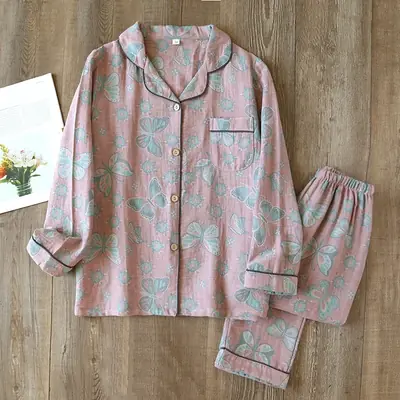 Image de Pyjama Japonais Femme - Coton Vintage 2 Pièces