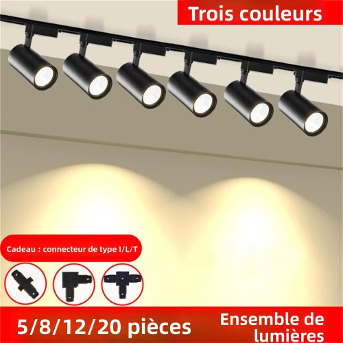 Image de Spot LED sur Rail - Éclairage Moderne pour Cuisine & Salon