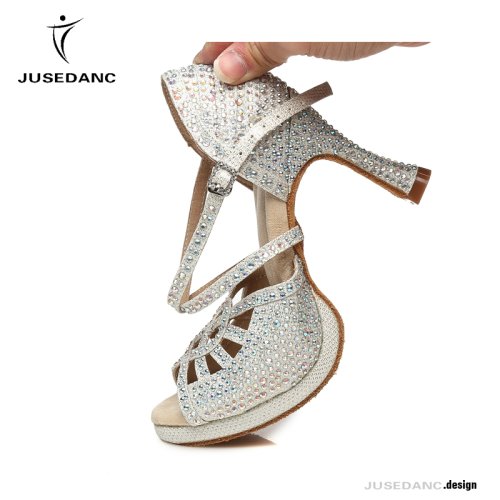 Afbeelding van Dansschoenen Latin Dansschoen Ballroom Dans Schoenen Platform Trouwschoenen Partij Dans Schoenen Vrouw Schoenen Jusedanc