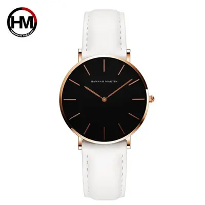Image de Montre Femme Élégante en Cuir - Style Japonais