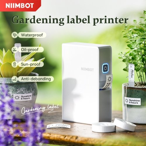 Immagine di Stampante Portatile Wireless Niimbot B18 - Etichette Colorate in Movimento