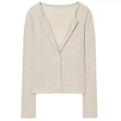 Image de Blouse Femme Dentelle Ajustée Manches Longues - Style Coréen Automne